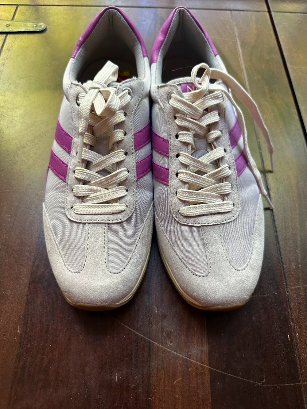 Naturalizer Lorena Lace-Up Sneaker — Women's 8.5 | Gray/White/Purple Stripe | Li